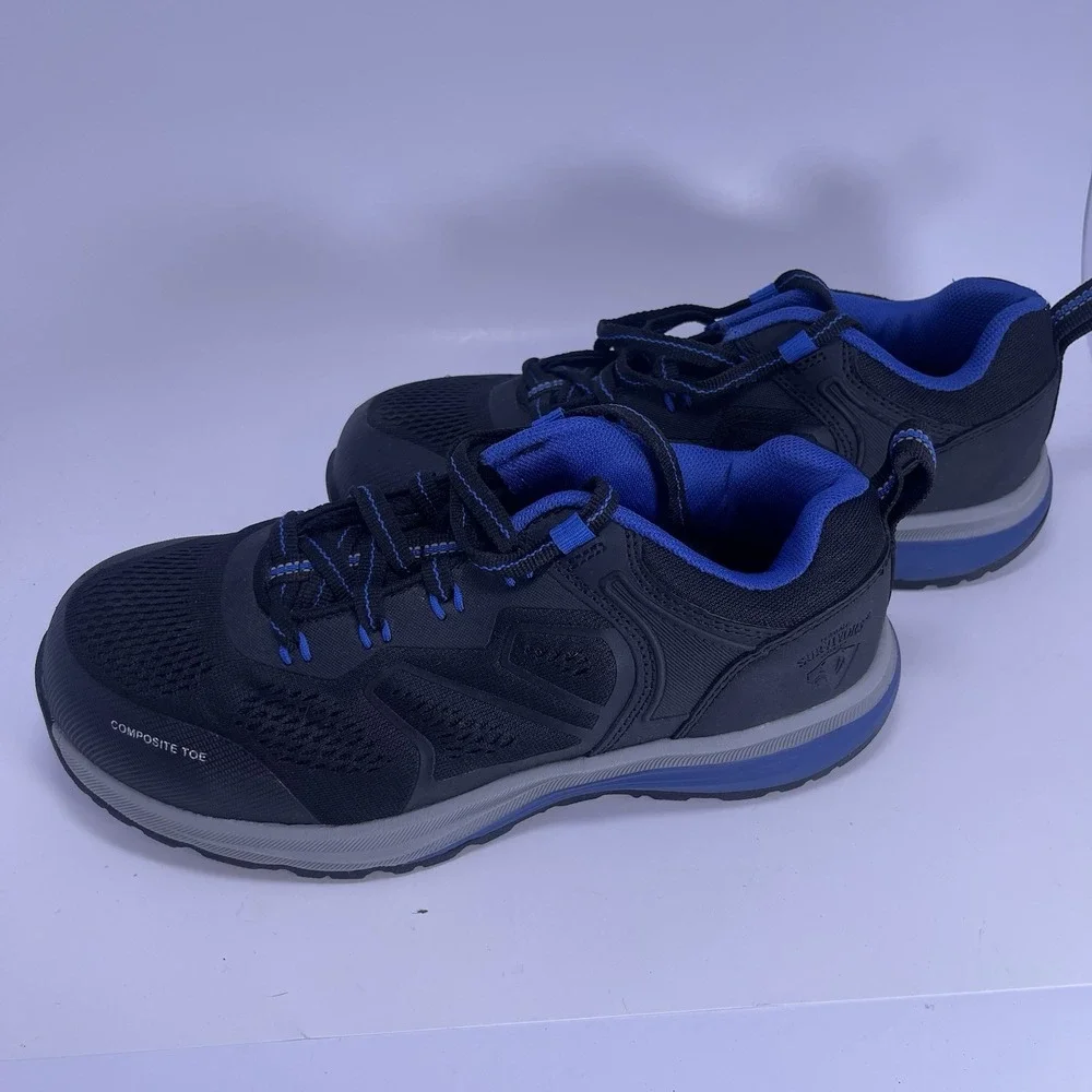 COMPOSITE TOE Work Men's Shoes Size 7‎ Black/Blue